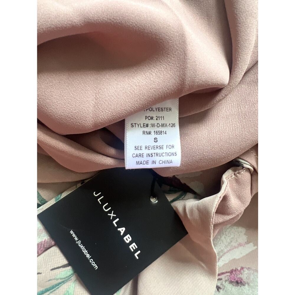 JLUXLABEL Blush Floral Strapless Maxi Dress Romantic Garden Party NWT Size S - Picture 2 of 15